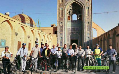پنجاه و هفتمین همایش دوچرخه سواری سه شنبه های بدون خودرو در یزد برگزار شد