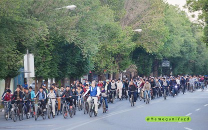 صدمین هفته از همایش های دوچرخه سواری شهر یزد برگزار شد